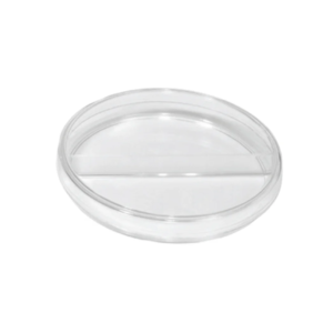 Placa de Petri 90x15mm Desc. em Pe Cristal com 1 Divisão Pct C/ 10